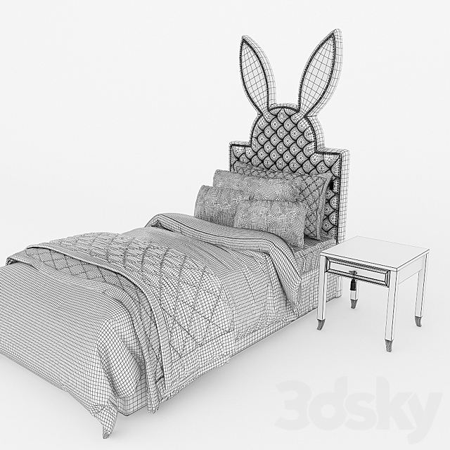 EFI Concept Kid _ Miss Bunny _ bed1 3DSMax File - thumbnail 3