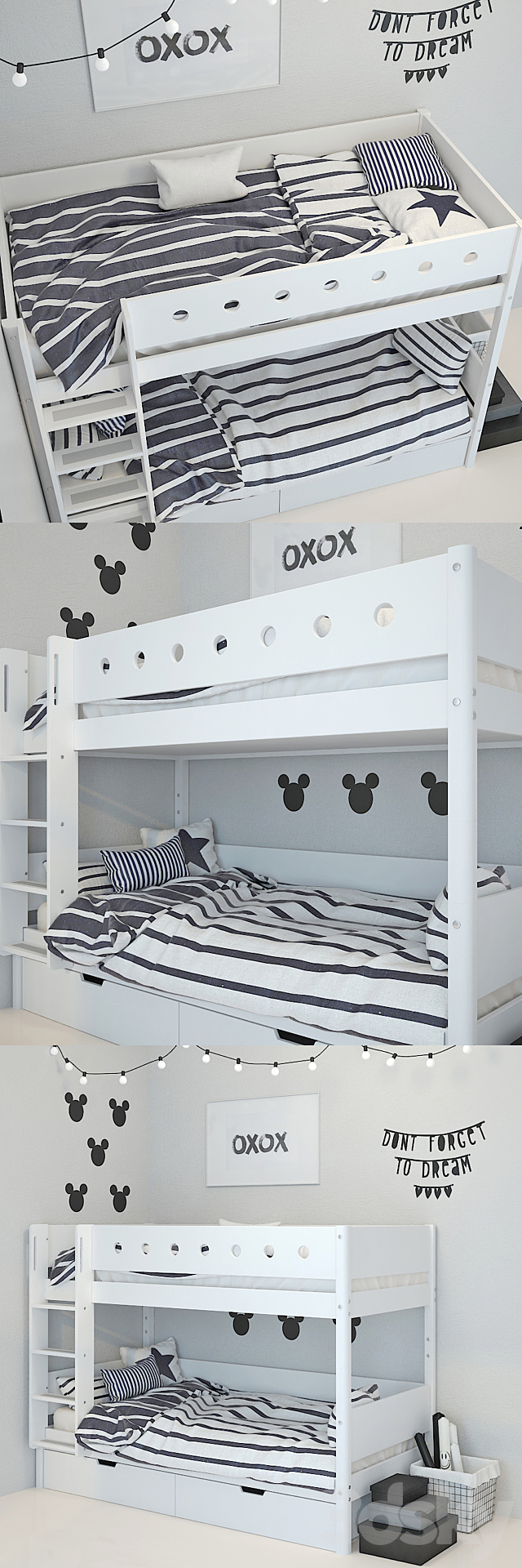 Flexa Bunk Bed 1 3DS Max Model - thumbnail 2