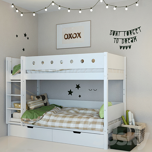 Flexa Bunk Bed 2 3DS Max Model - thumbnail 1