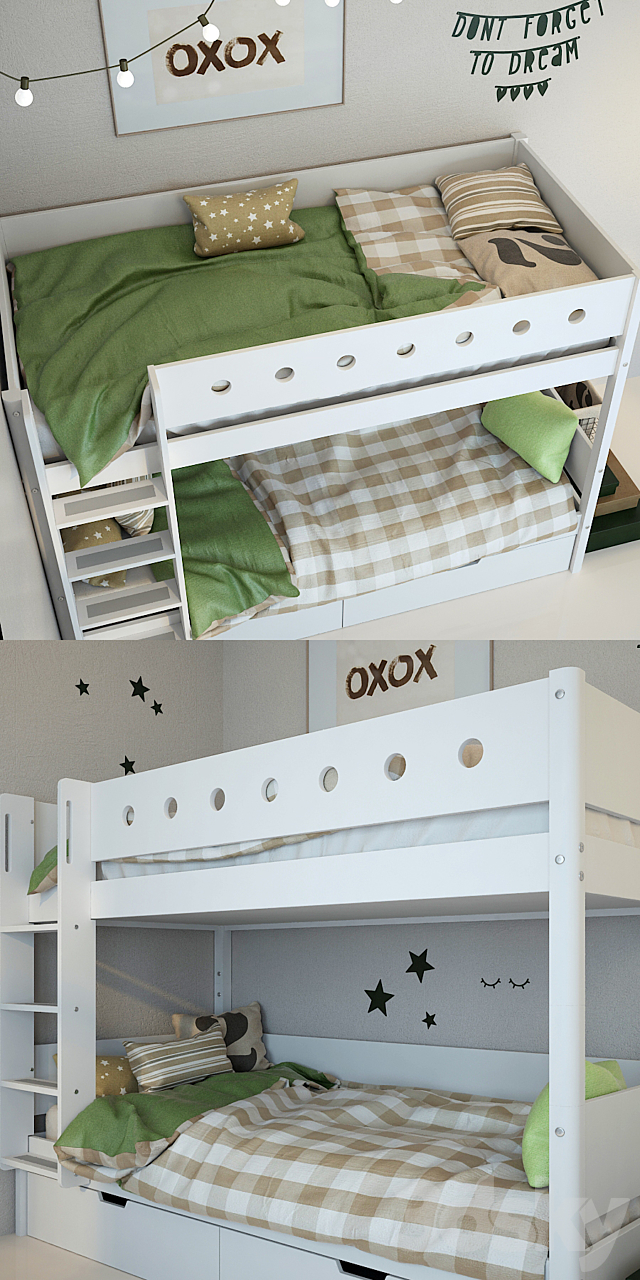 Flexa Bunk Bed 2 3DS Max Model - thumbnail 2