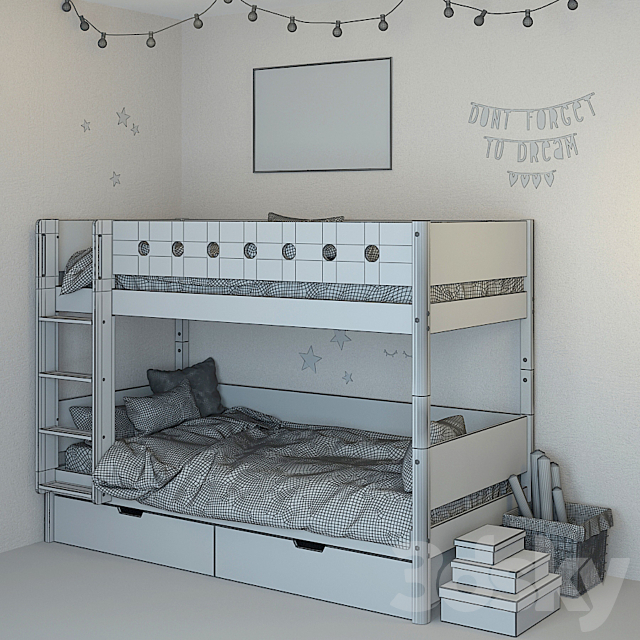 Flexa Bunk Bed 2 3DS Max Model - thumbnail 3