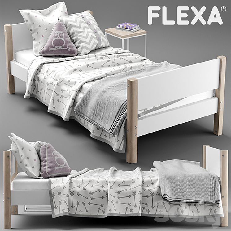 FLEXA SINGLE BED 3DS Max - thumbnail 1