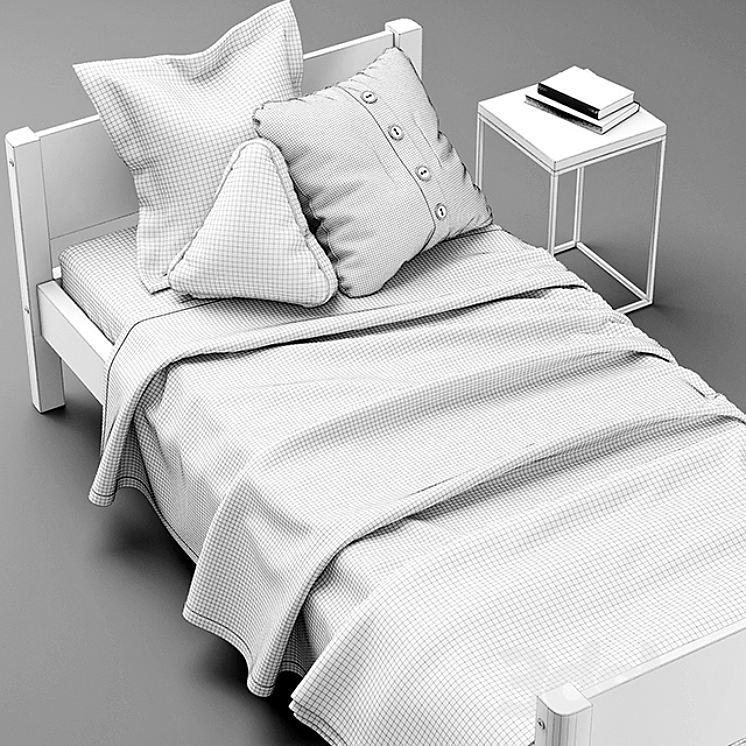 FLEXA SINGLE BED 3DS Max - thumbnail 2