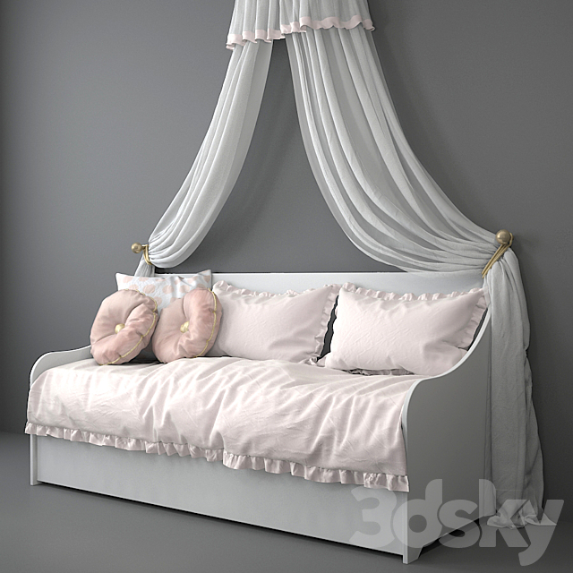 Four Poster Bed 01 3DS Max Model - thumbnail 2