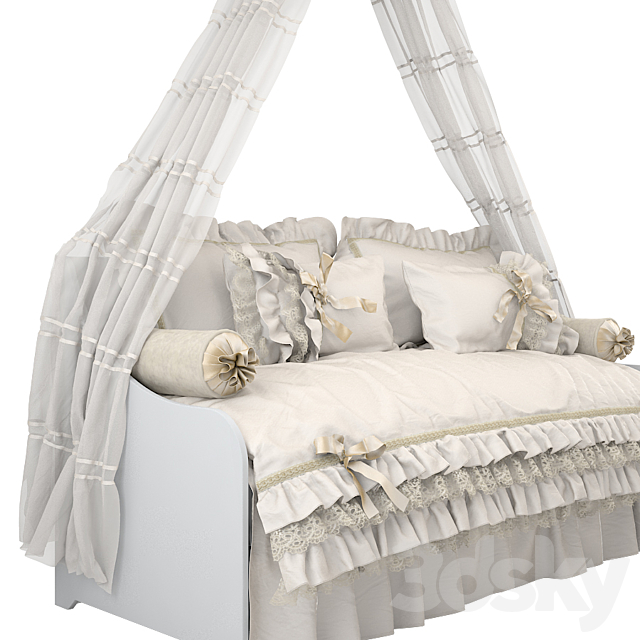 Four Poster Bed 02 3ds Max - thumbnail 2