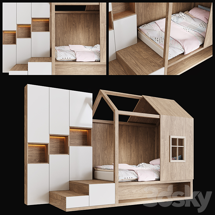 Furniture for children 2 3DS Max - thumbnail 1