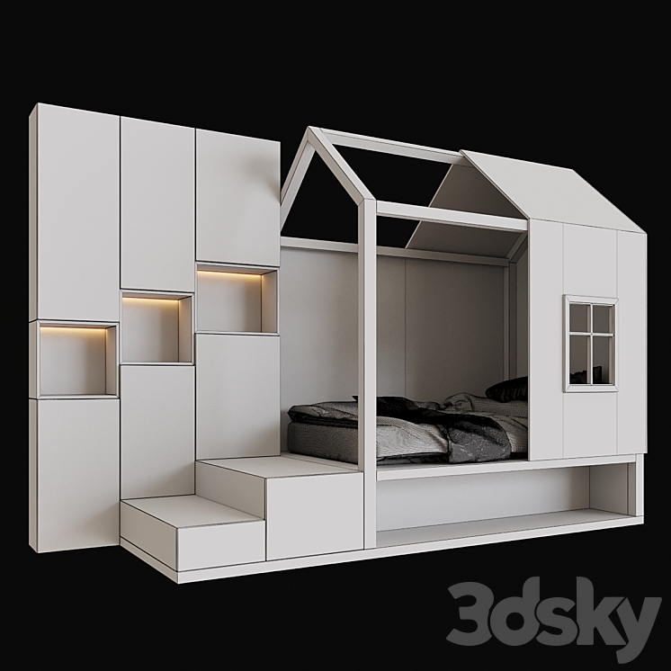 Furniture for children 2 3DS Max - thumbnail 2