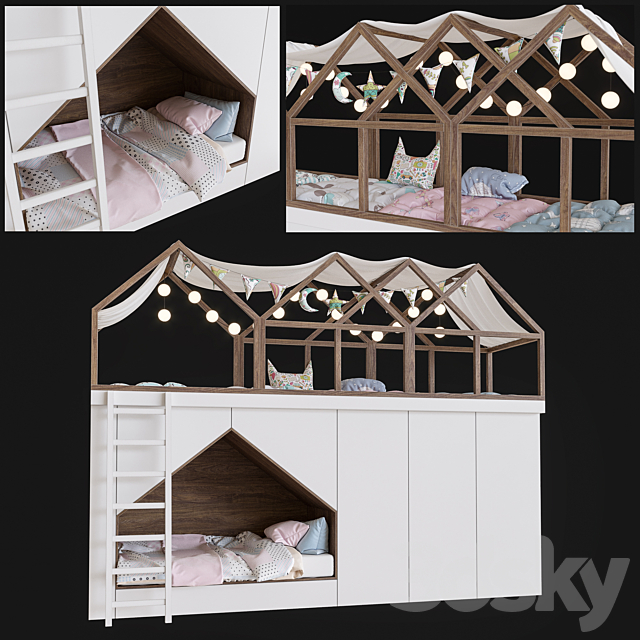 Furniture for the nursery 3ds Max - thumbnail 1