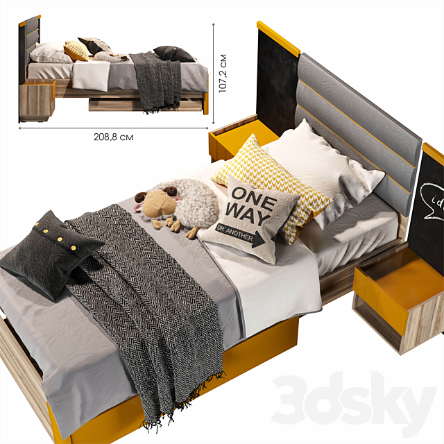 GRAFFITI_children’s_bed 3ds Max - thumbnail 2