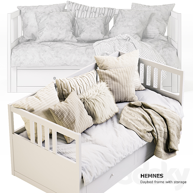 HEMNES Daybed IKEA _ HEMNES IKEA 3DSMax File - thumbnail 3