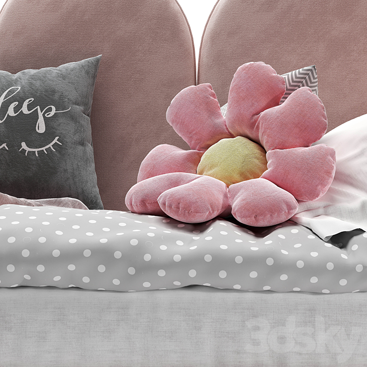 H&L Corner Bed 3DS Max Model - thumbnail 2