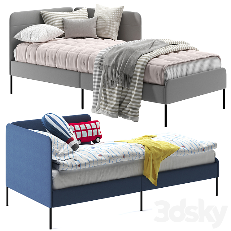 IKEA BLÅKULLEN Corner Bed 3DS Max - thumbnail 2