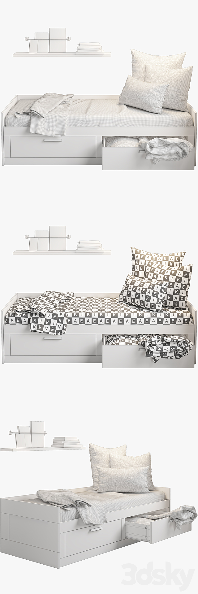 IKEA BRIMNES (3 options) 3DSMax File - thumbnail 3