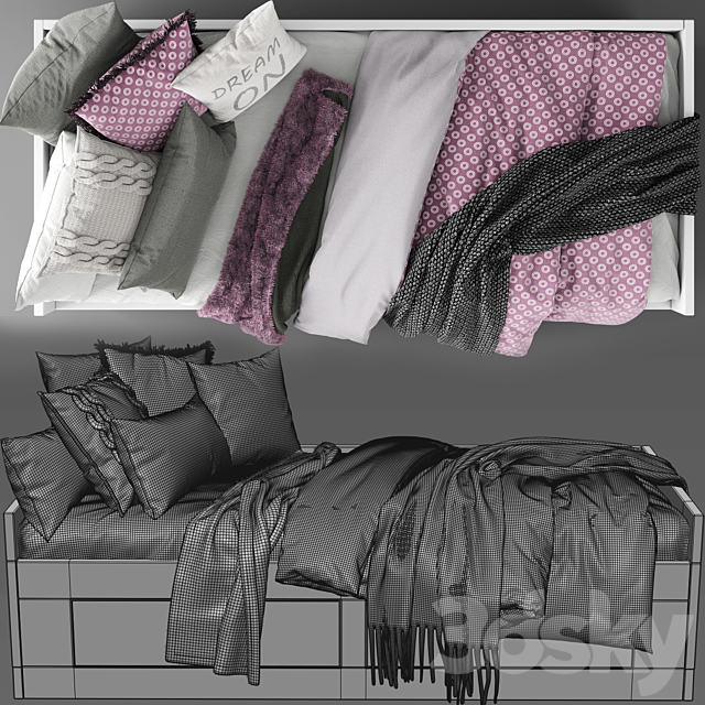 Ikea Brimnes Bed 3DSMax File - thumbnail 3