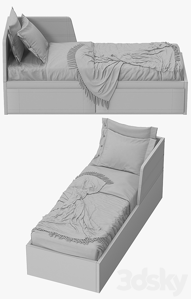 Ikea FLlekke Daybed 3DSMax File - thumbnail 3