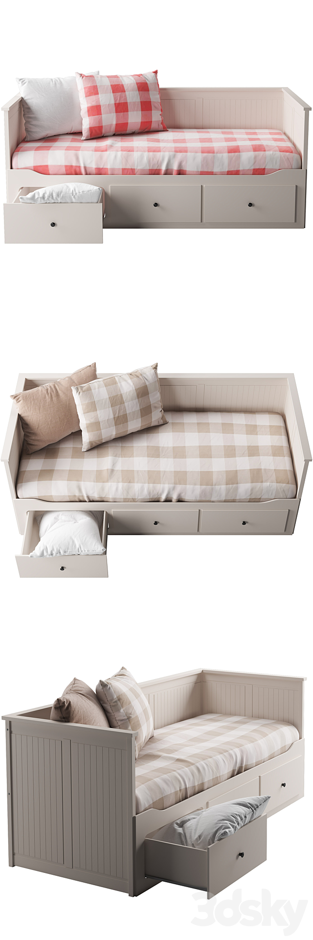 IKEA HEMNES bed_1 3DSMax File - thumbnail 2