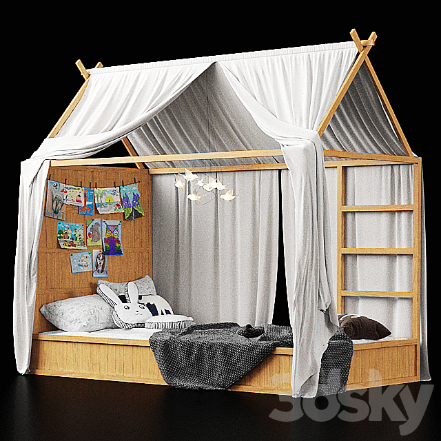 Ikea Kura Bed for kids 3DSMax File - thumbnail 1