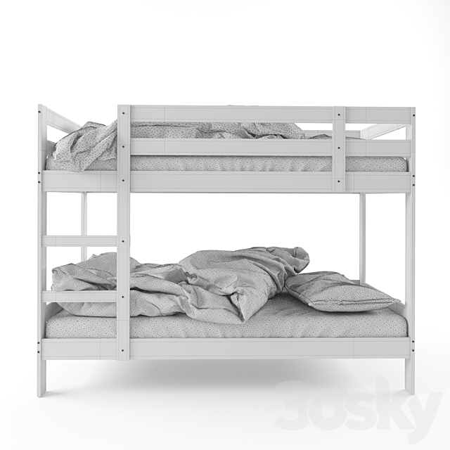 Ikea Mydal Bed 3ds Max - thumbnail 3