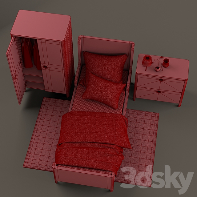 IKEA set # 2 3DS Max Model - thumbnail 3