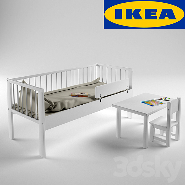 ikea set of children’s furniture 3ds Max - thumbnail 1