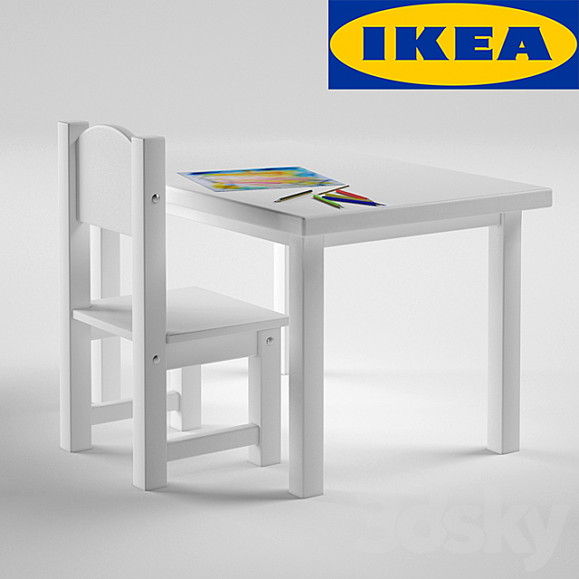 ikea set of children’s furniture 3ds Max - thumbnail 3