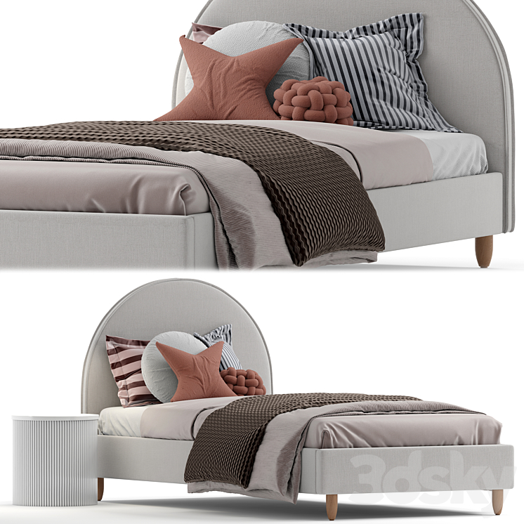 Imogen Single Bed 3DS Max Model - thumbnail 1