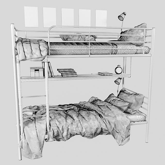 IvEA Svarta Bunk Bed 3DSMax File - thumbnail 3