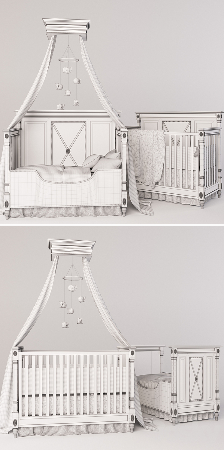 JOURDAN CONVERSION BED RH 3DS Max - thumbnail 2