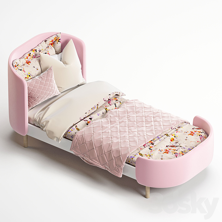 KIDI Soft transforming bed 3DS Max - thumbnail 2