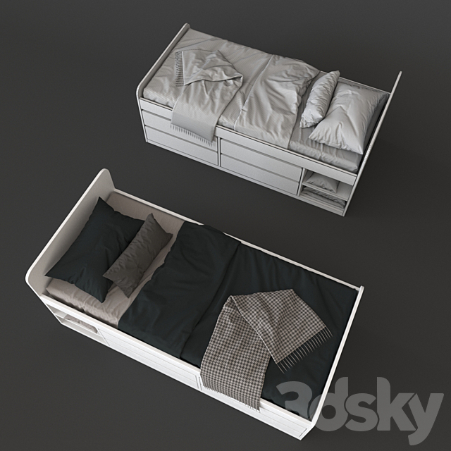 Kids bed Ikea – Slakt v03 3ds Max - thumbnail 3