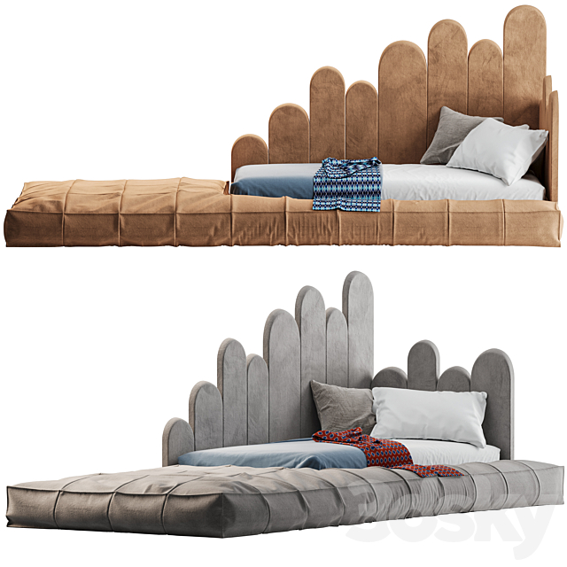 Kid’s bed with a soft base by LaStudia 02 3ds Max - thumbnail 1