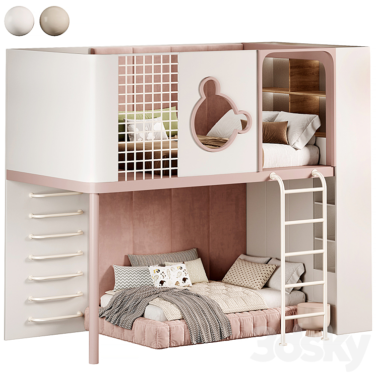 Kids bedroom 01 3DS Max Model - thumbnail 1