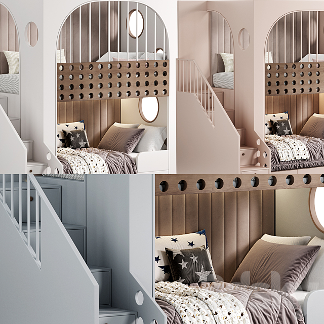 kids bedroom 12 3DS Max Model - thumbnail 5