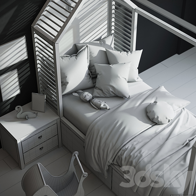 Kid’s Bedroom set 3DSMax File - thumbnail 3