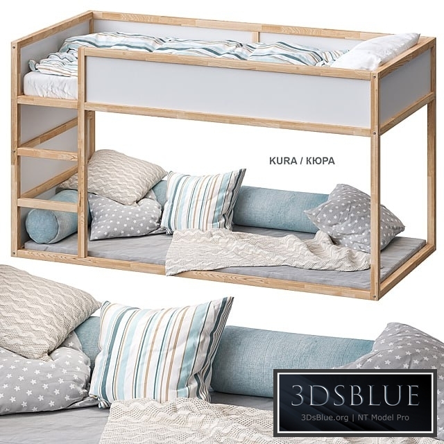 KURA KURA Double bed 2 IKEA 3DS Max - thumbnail 3