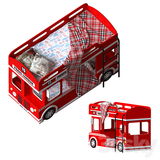 London bus bed 3DSMax File - thumbnail 2