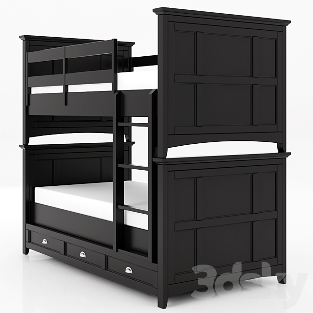 Magnussen Home Bennett Black Bunk Bed 3ds Max - thumbnail 2