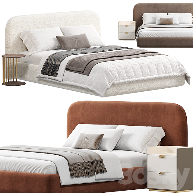 Marlene Bed By Highfashionhome 3DS Max Model - thumbnail 3