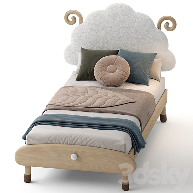 Marly Sheep King Single Bed 3DSMax File - thumbnail 2