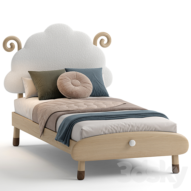 Marly Sheep King Single Bed 3DSMax File - thumbnail 3