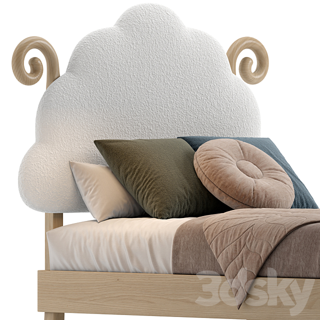 Marly Sheep King Single Bed 3DSMax File - thumbnail 4