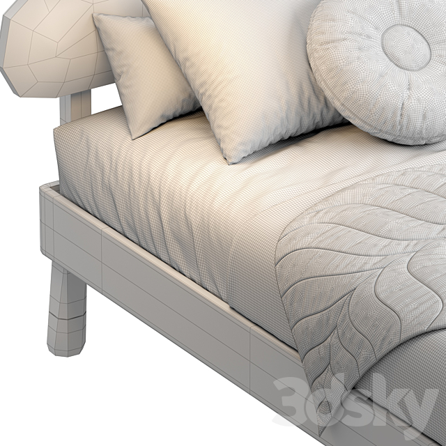 Marly Sheep King Single Bed 3DSMax File - thumbnail 7