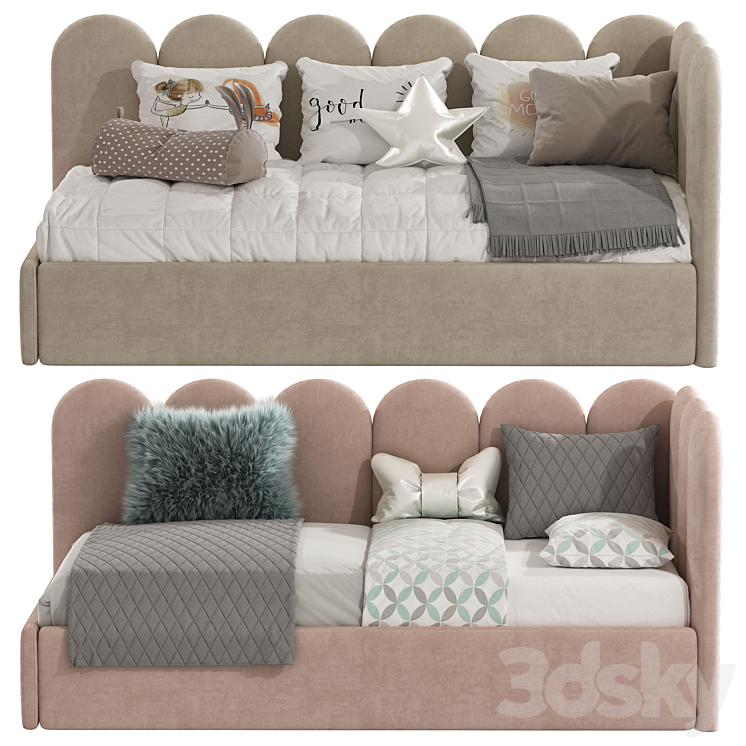 Modern sofa bed 7 3DS Max - thumbnail 2