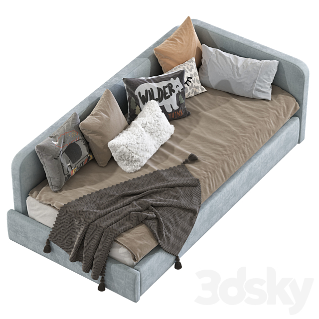 Modern style sofa bed 234 3DSMax File - thumbnail 3