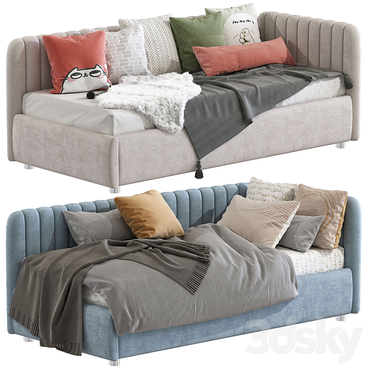 Modern style sofa bed 236 3DS Max Model - thumbnail 1