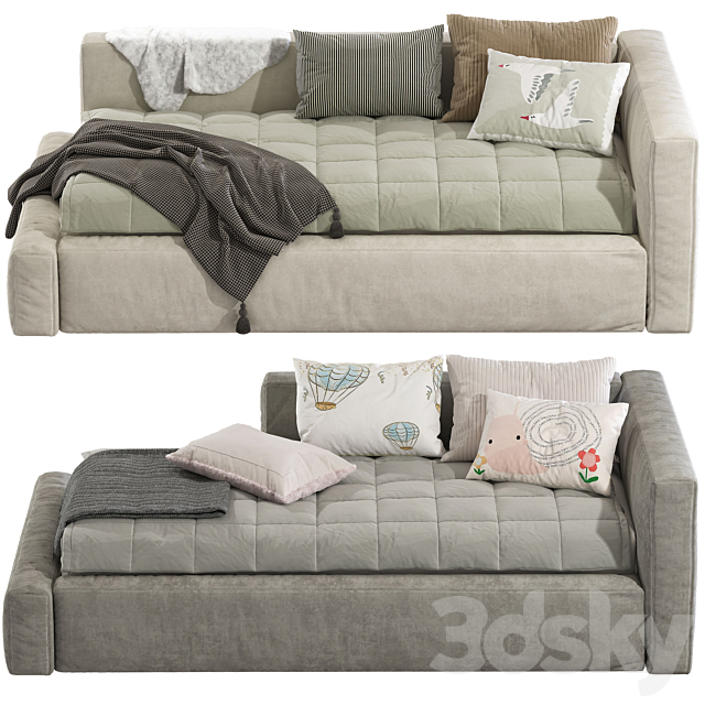 Modern style sofa bed 248 3ds Max - thumbnail 2