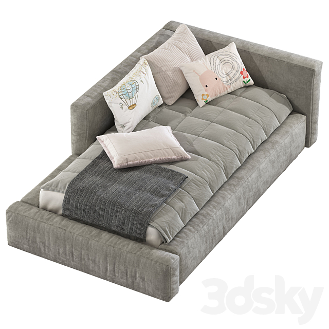 Modern style sofa bed 248 3ds Max - thumbnail 3