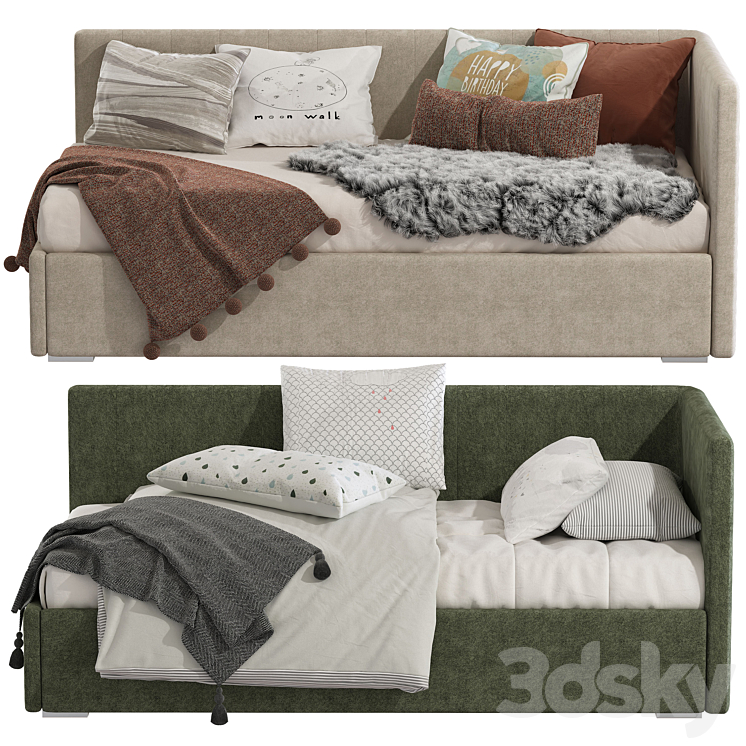 Modern style sofa bed 258 3DS Max - thumbnail 2