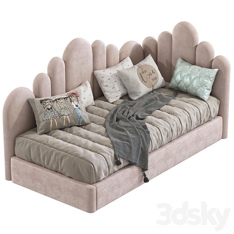 Modern style sofa bed 266 3DS Max Model - thumbnail 2