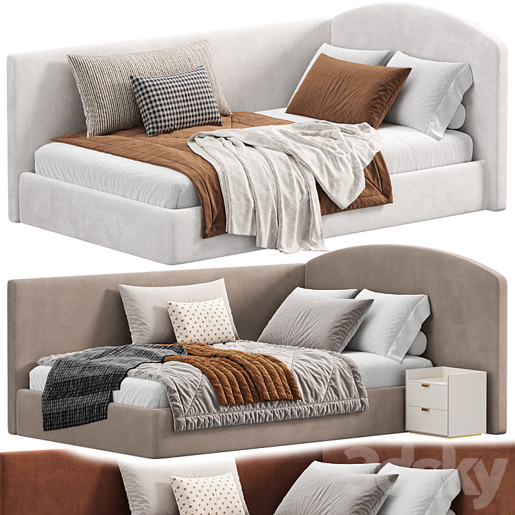 Neolia Bed BOLZAN by Milansofa 3DS Max Model - thumbnail 1